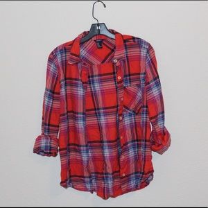 Forever 21 long-sleeved plaid shirt